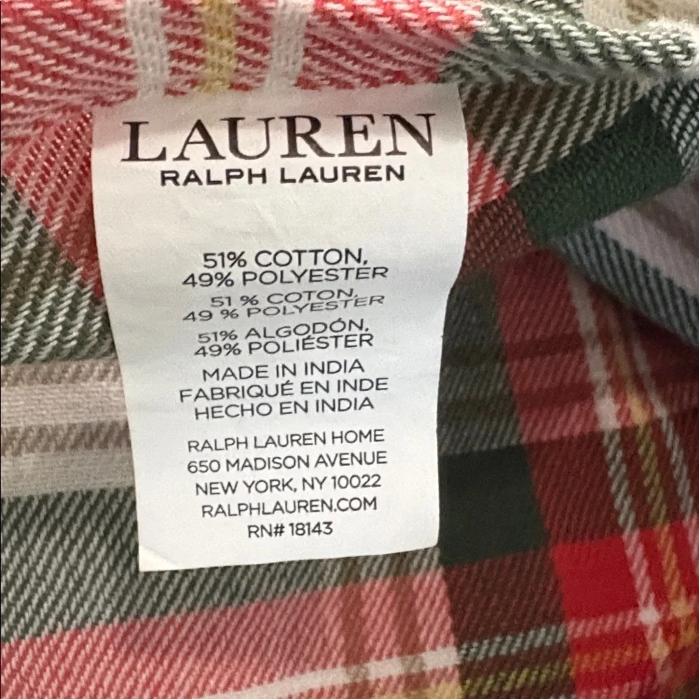 Ralph Lauren Holiday Plaid Rectangle Tablecloth 56x85